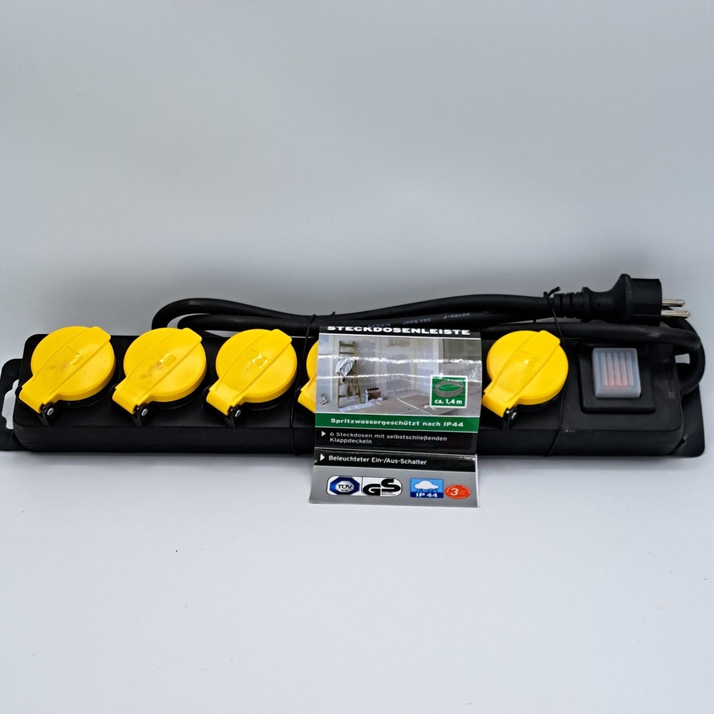 Powerfix pProfi steckdosenleiste spritzwassergeschützt 6er