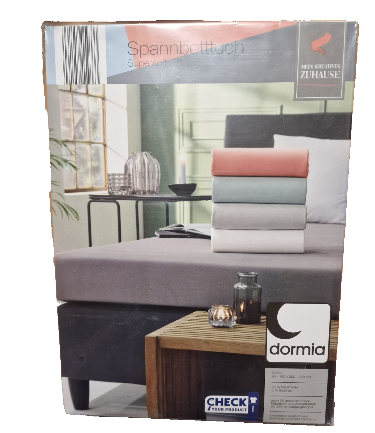 Dormia Spannbettuch, Supersoft, 90x200