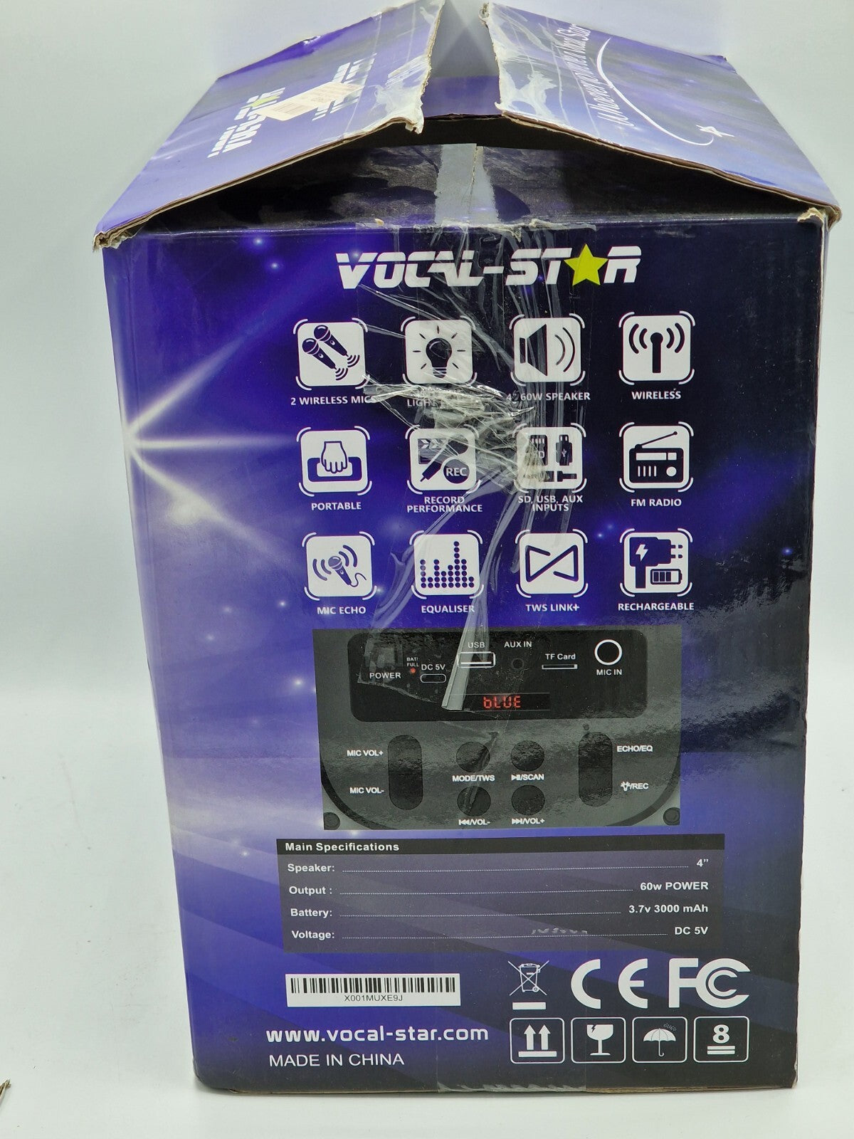 Vocal-Star VS-275BT Portable Speaker Bluetooth Lautsprecher Akku Box