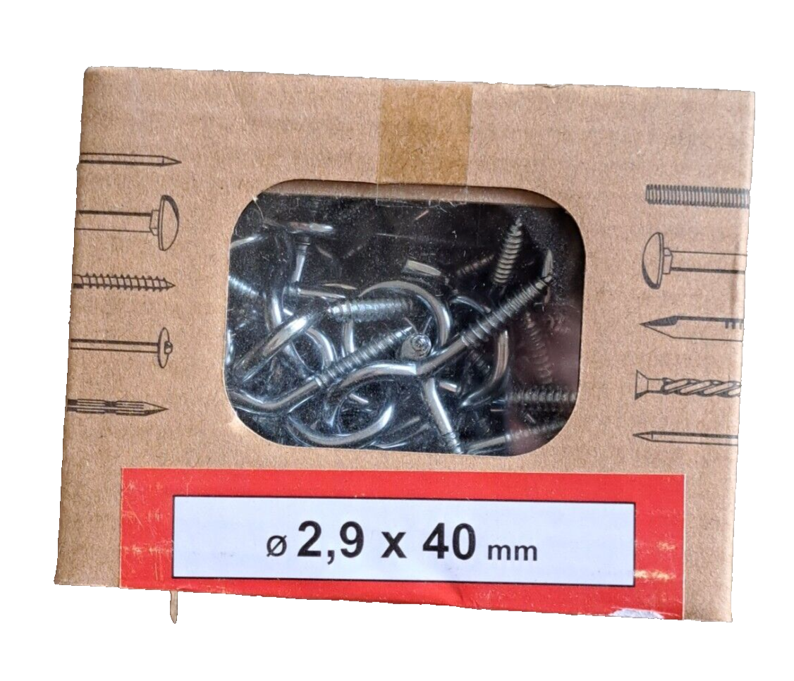 Emil Lux Schraubhaken Halbrund, 2,9x 40mm