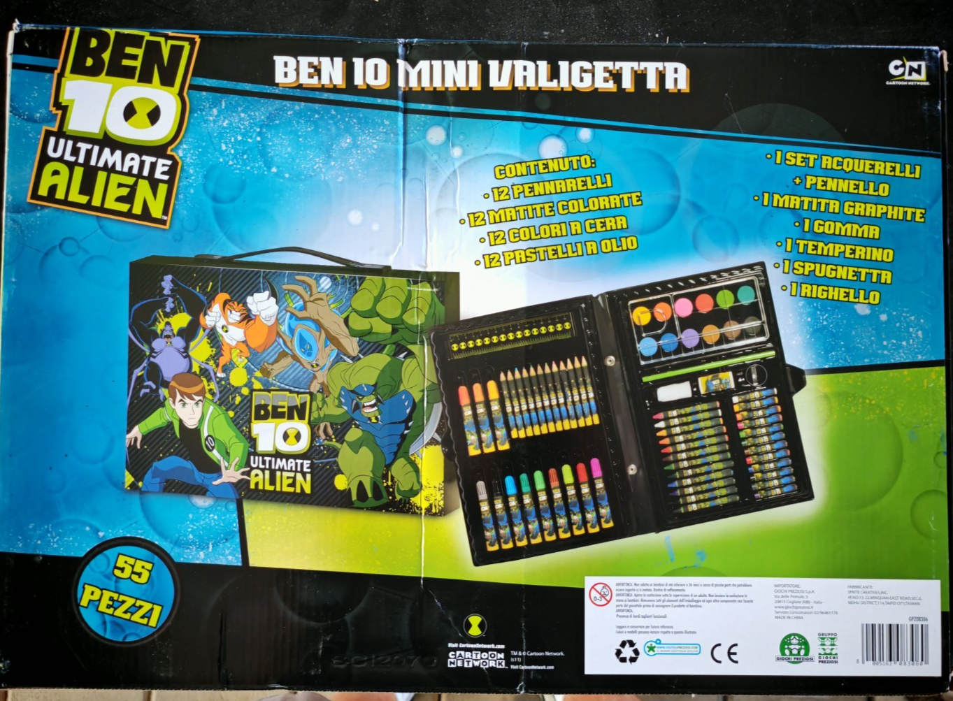 Ben 10 Ultimate Alien Malkoffer 55tlg Malset Buntstifte Filzstifte Farben D9