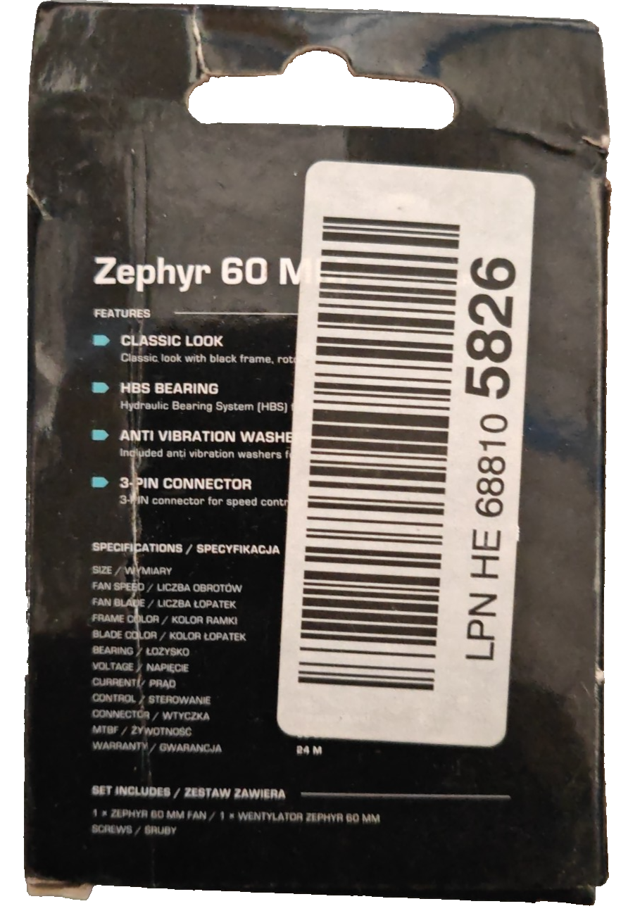 Zephyr 60mm Silent PC Lüfter Gehäuselüfter Cooling Fan Computer Kühler leise A6
