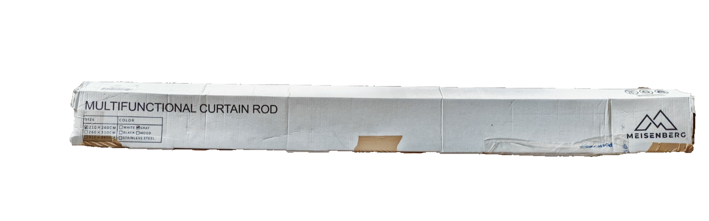 MEISENBERG Teleskopstange 210-260cm Grau Ø25mm Klemmstange ohne Bohren HA25