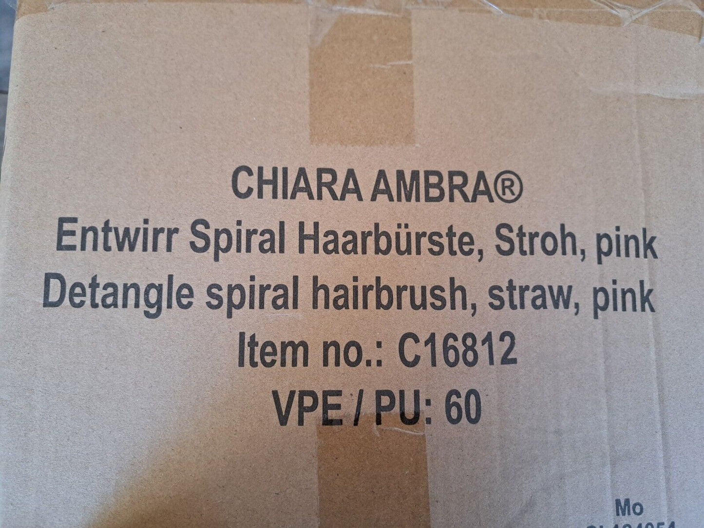 CHIARA AMBRA® Mini Bio Haarbürste mit Stroh - pink