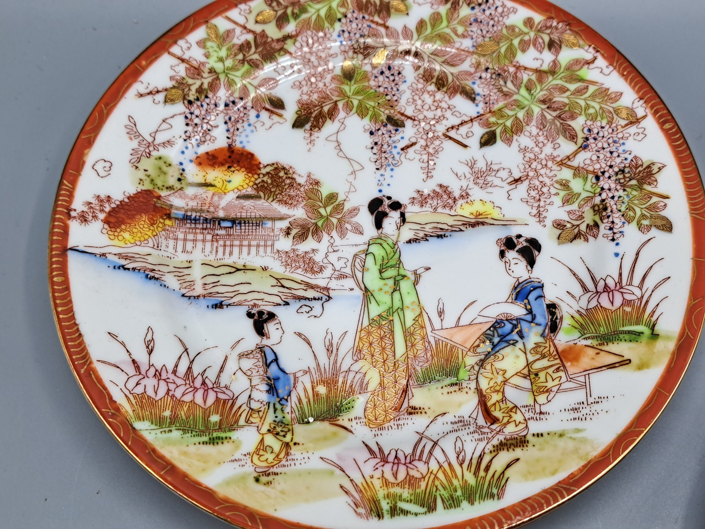 Teeservice 2 Personen, 2 Tassen, Teller, Unterteller, Zusatzteller