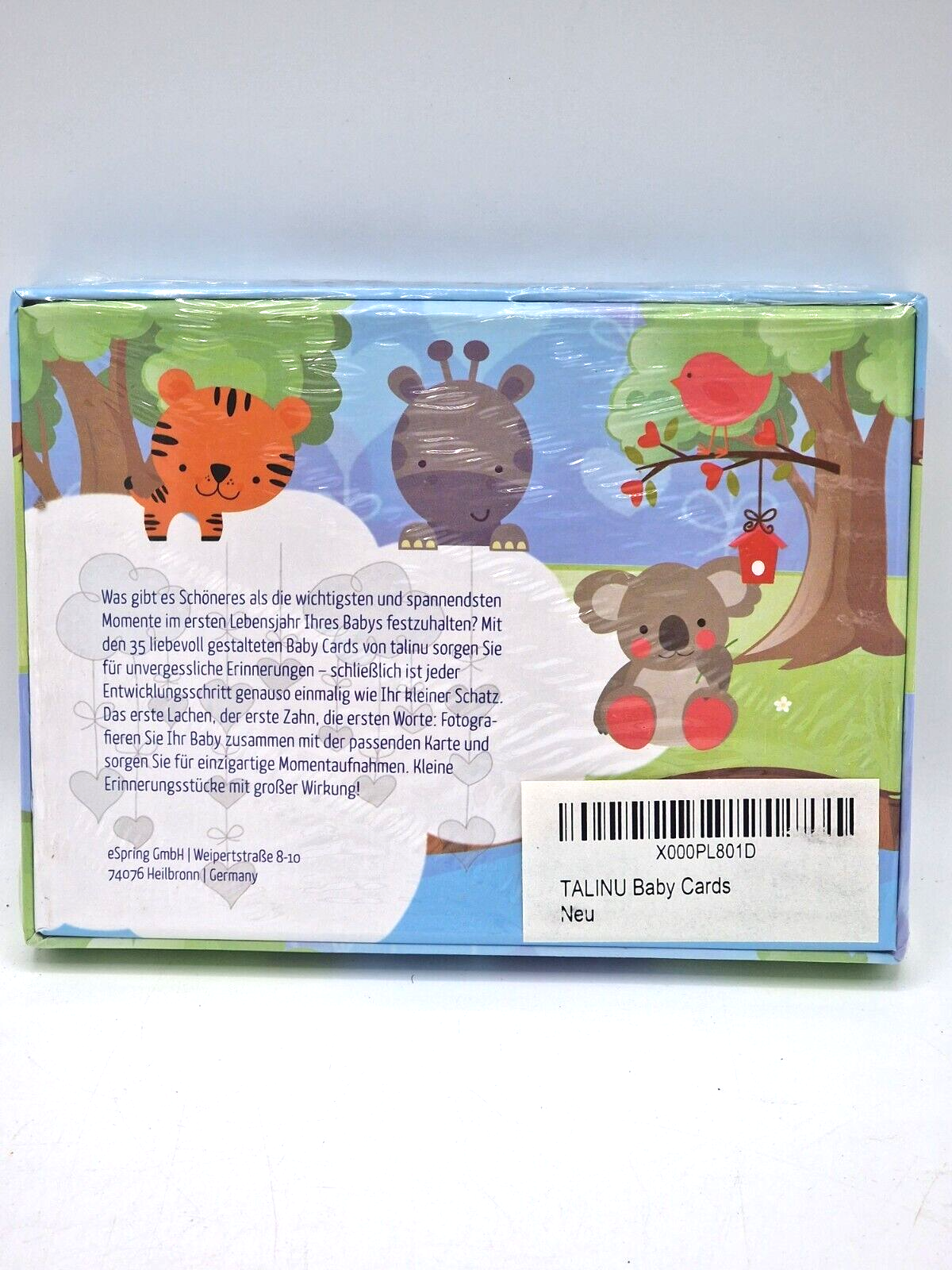 TALINU Baby Meilensteinkarten, 35 liebevoll gestaltete Baby Erinnerungskarten