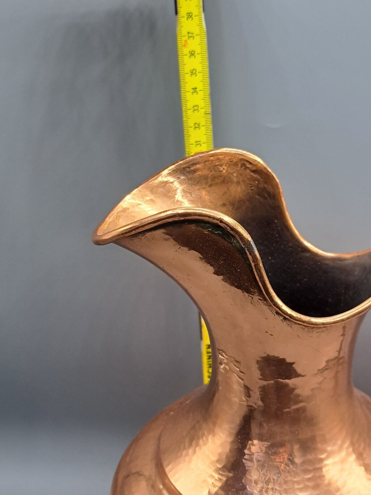 Kupfer Weinkaraffe, Wasserschänke, 31 cm hoch