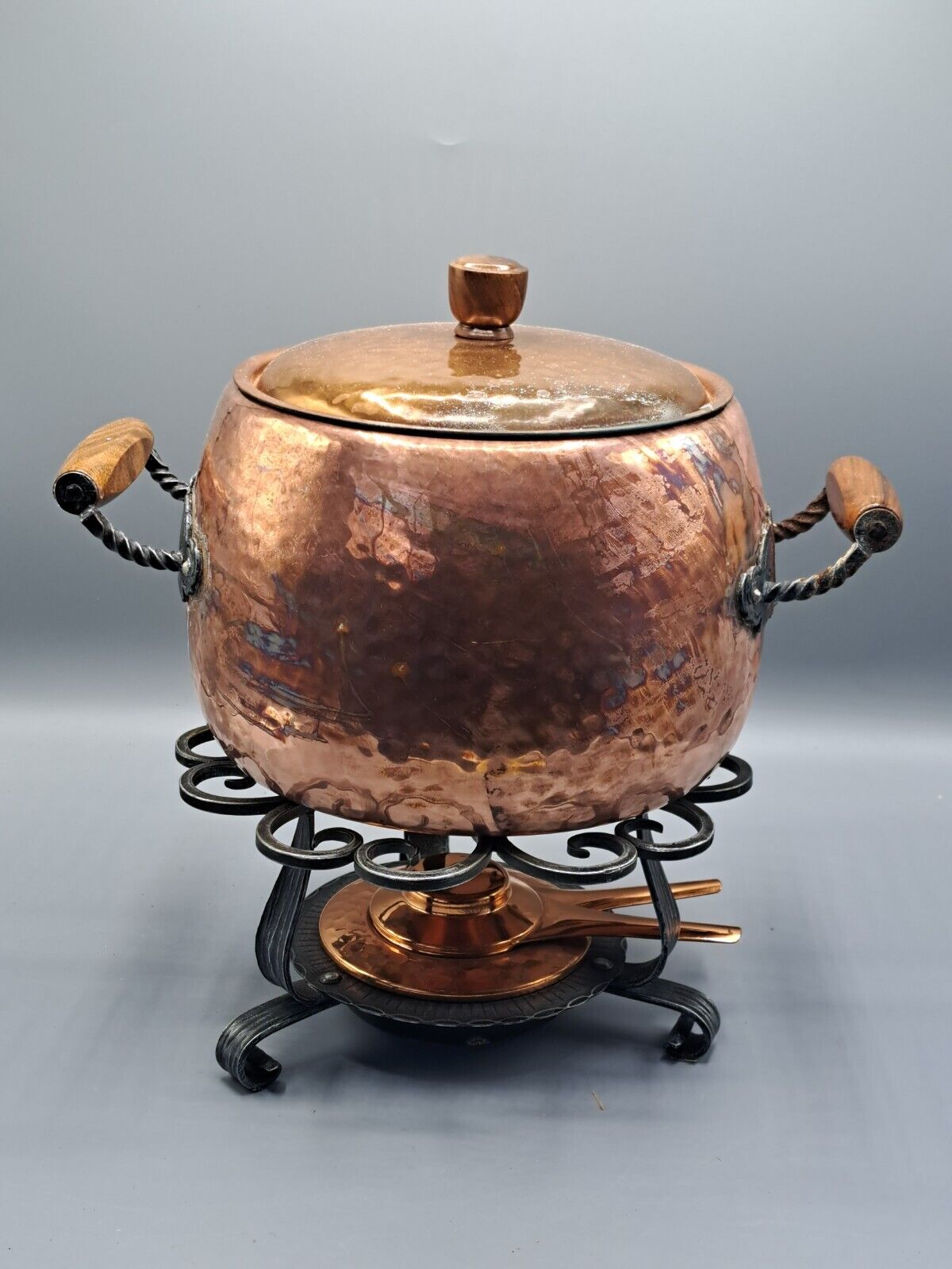 Kupfer Fondue Topf, Antiquität