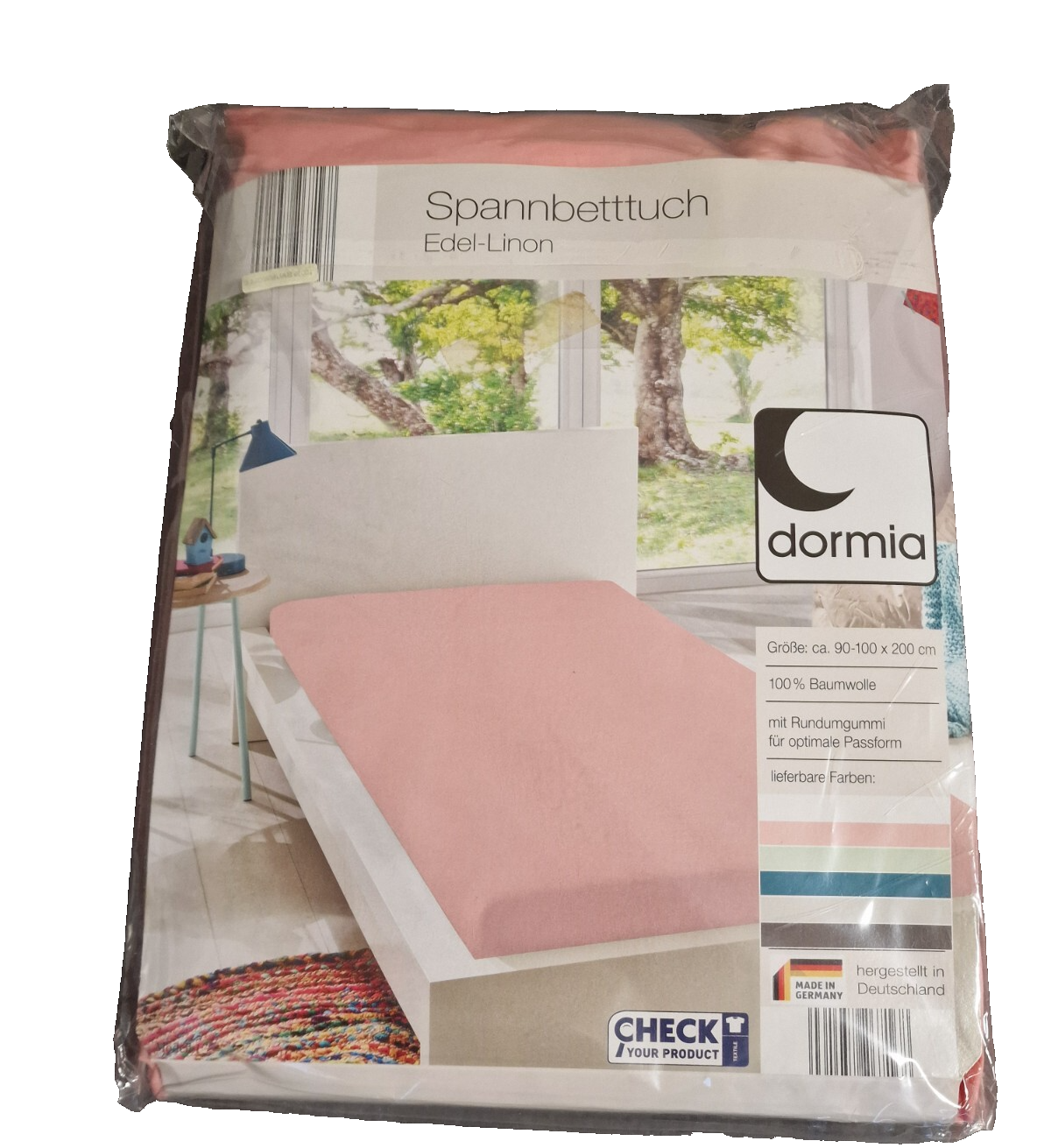 Dormia Spannbettuch, Edel-Linon, 90x200, Baumwolle