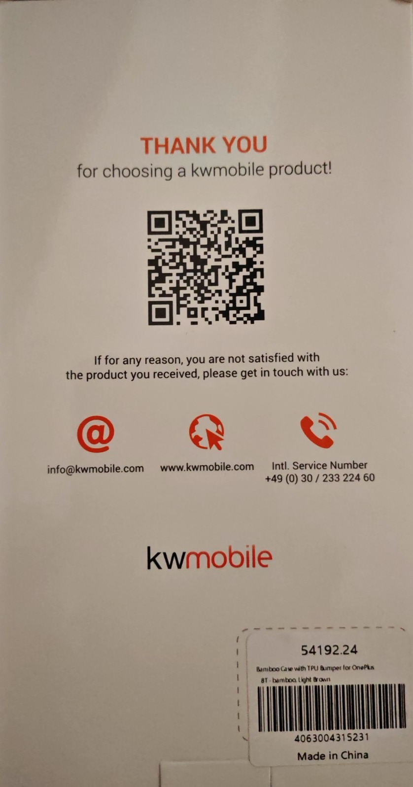 kwmobile OnePlus 8T Handyhülle Bambus Holz Braun Schutzhülle Case 54192.24 A9