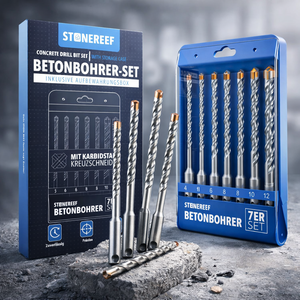 SDS Plus Betonbohrer Hammerbohrer Steinbohrer Bohrerset Mauerwerk Profi Set A9G