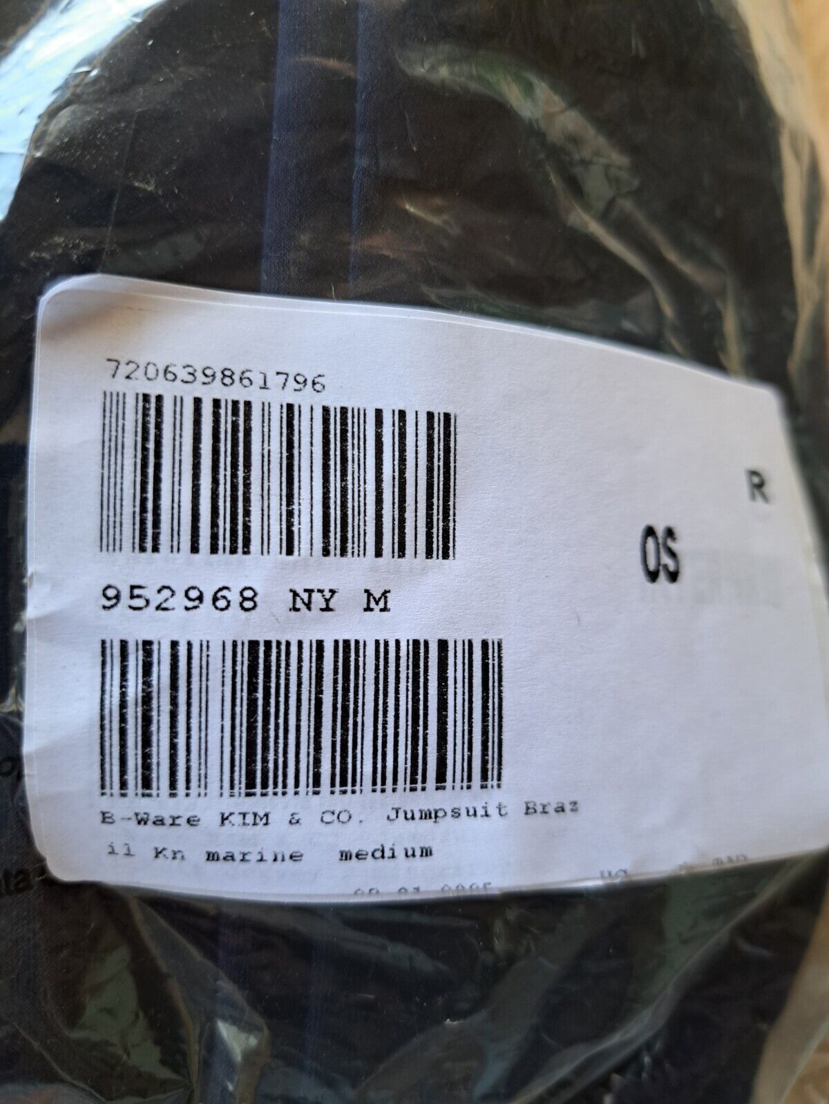 KIM & CO. Jumpsuit Brazil Knit Jersey 2 Eingrifftaschen, Marine, Größe M