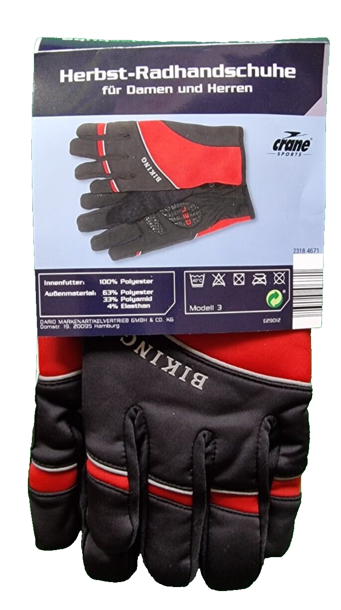 Crane Herbst-Fahrradhandschuhe, Unisex