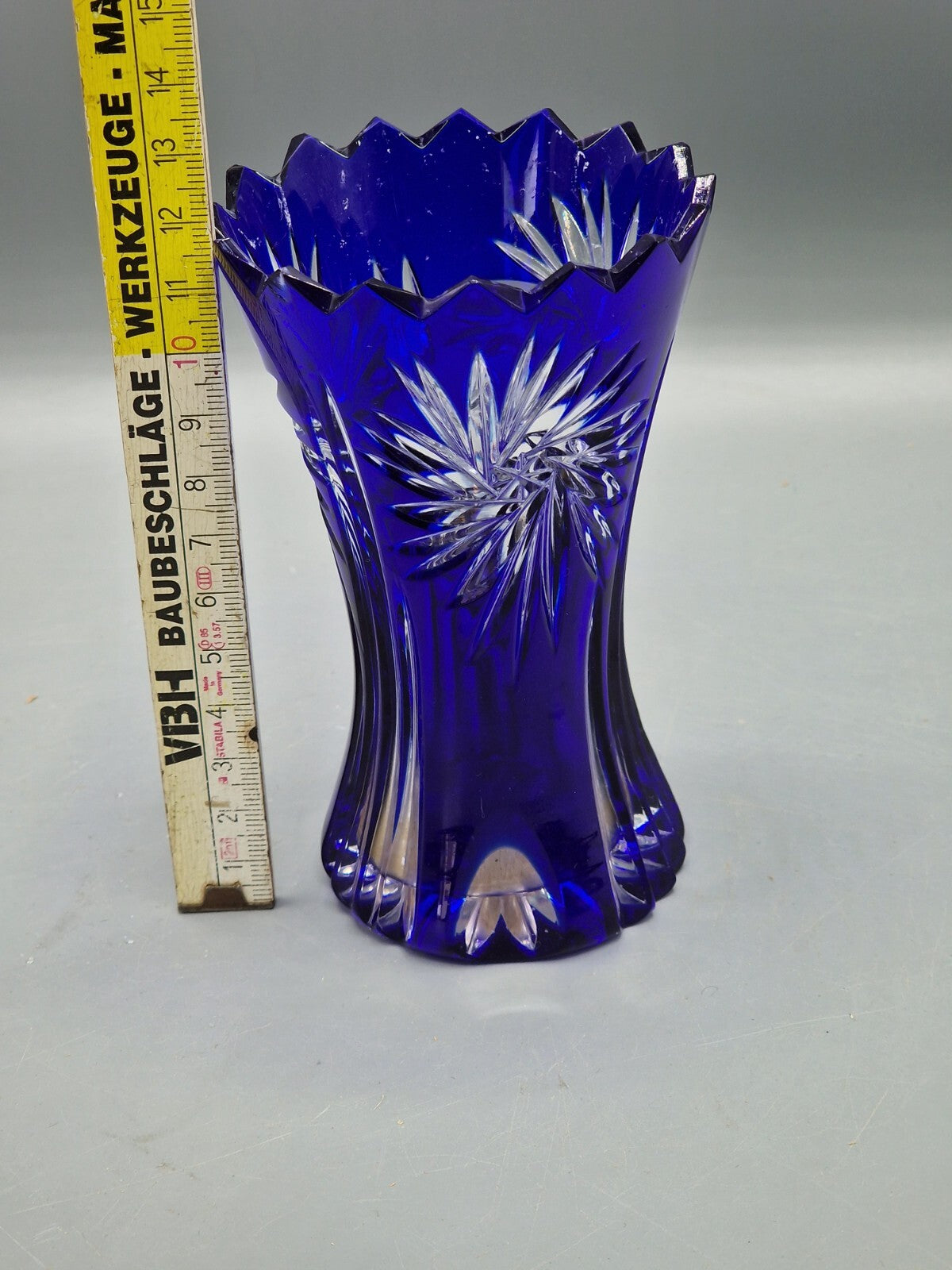 Antiquität, Glasvase, Hochwertig, Sammler, Dekoration, 12cm hoch