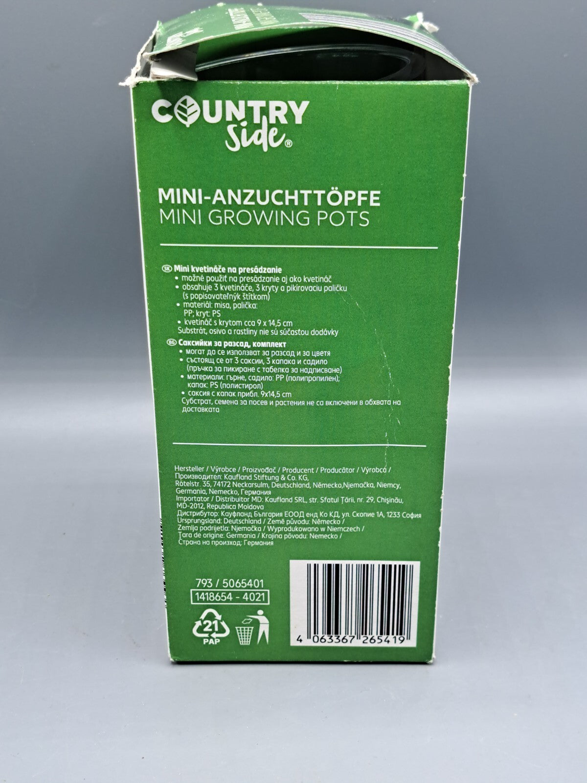 Countryside Mini-Anzuchttöpfe 3er Set Pflanztöpfe Kräutertöpfe