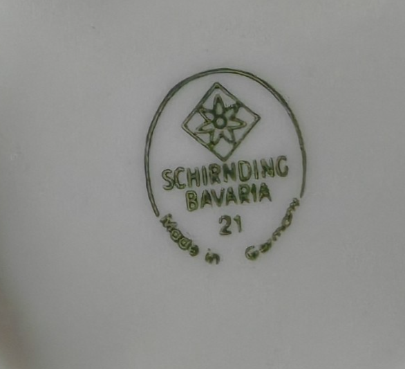 Schirnding Bavaria 21 Porzellan Tasse Vergissmeinnicht Blumen Goldrand B5