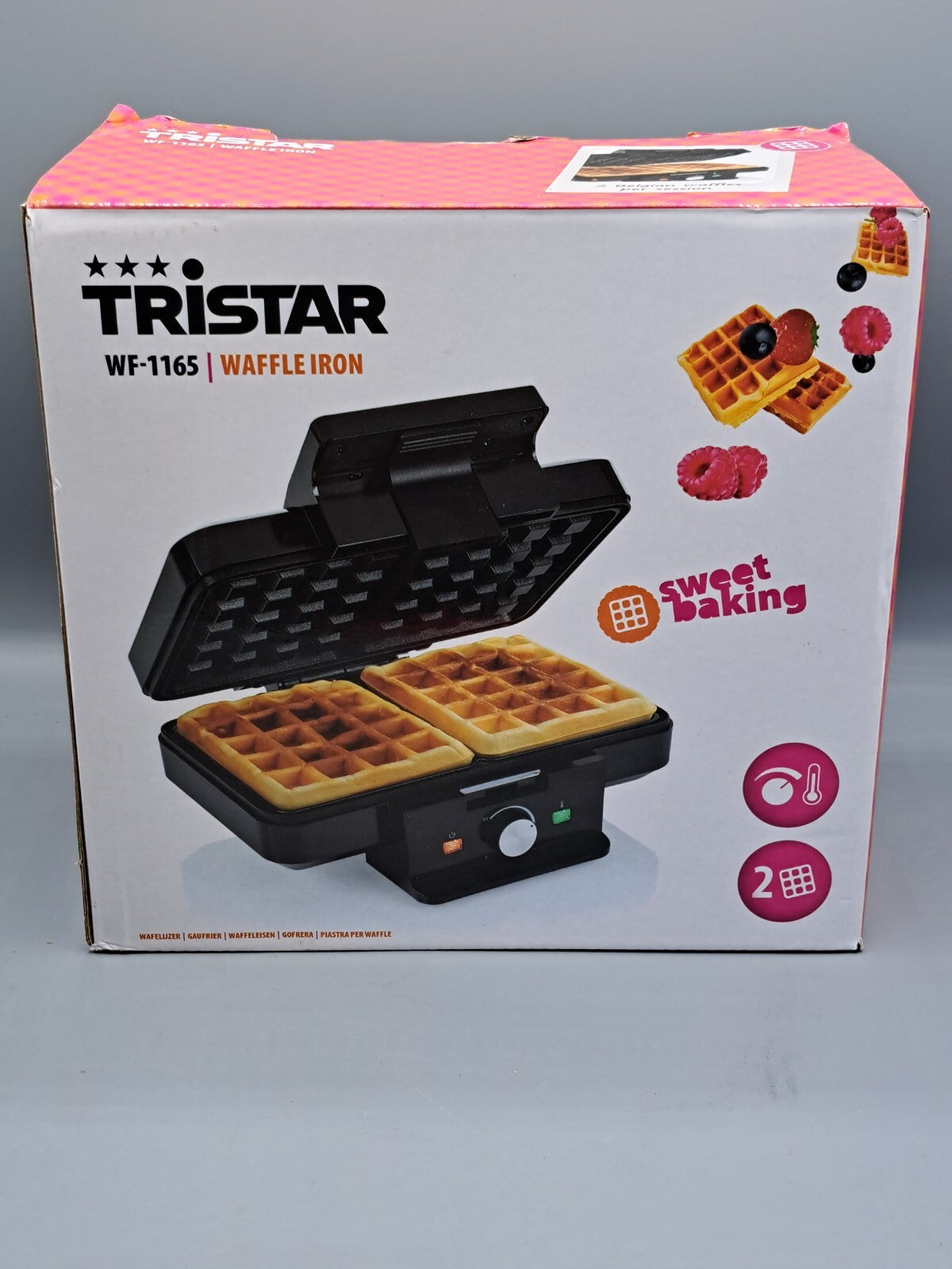 Tristar WF-1165 Waffeleisen 1000 Watt 22 x 13,5 cm schwarz