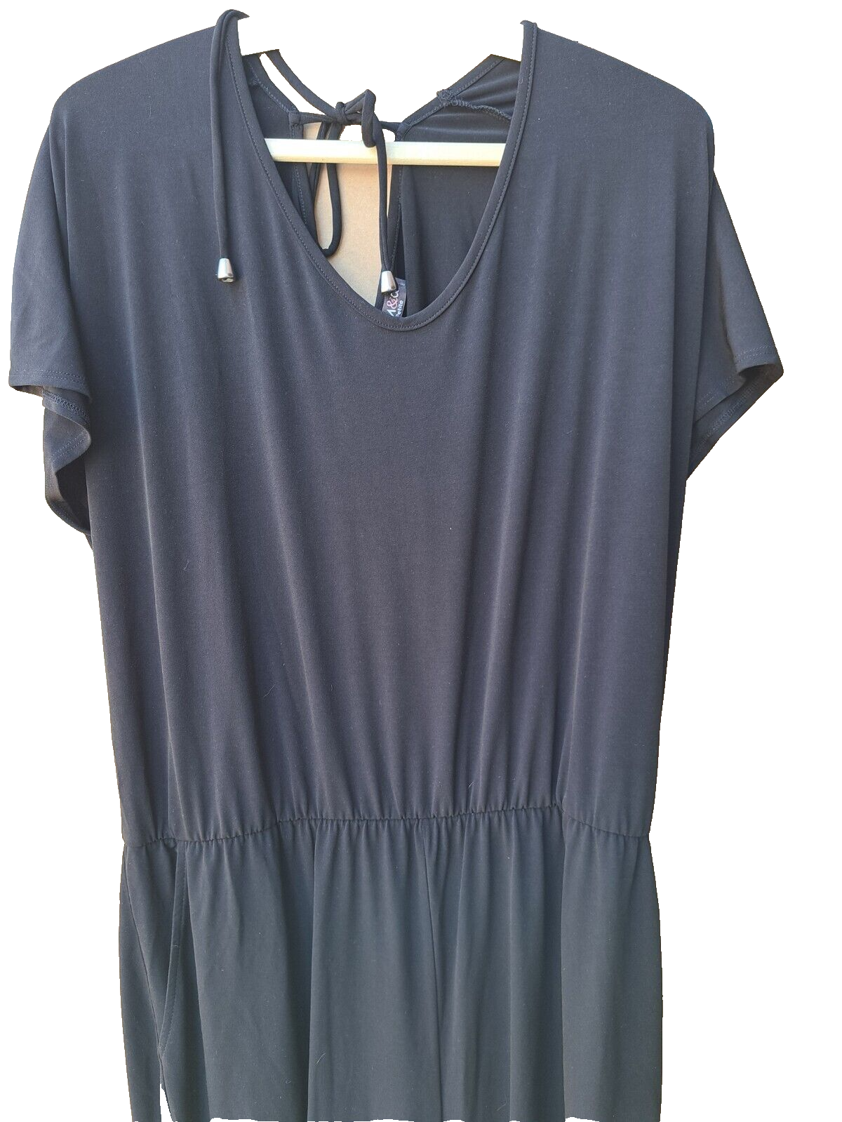 KIM & CO. Jumpsuit Brazil Knit Jersey 2 Eingrifftaschen, Schwarz Größe XL