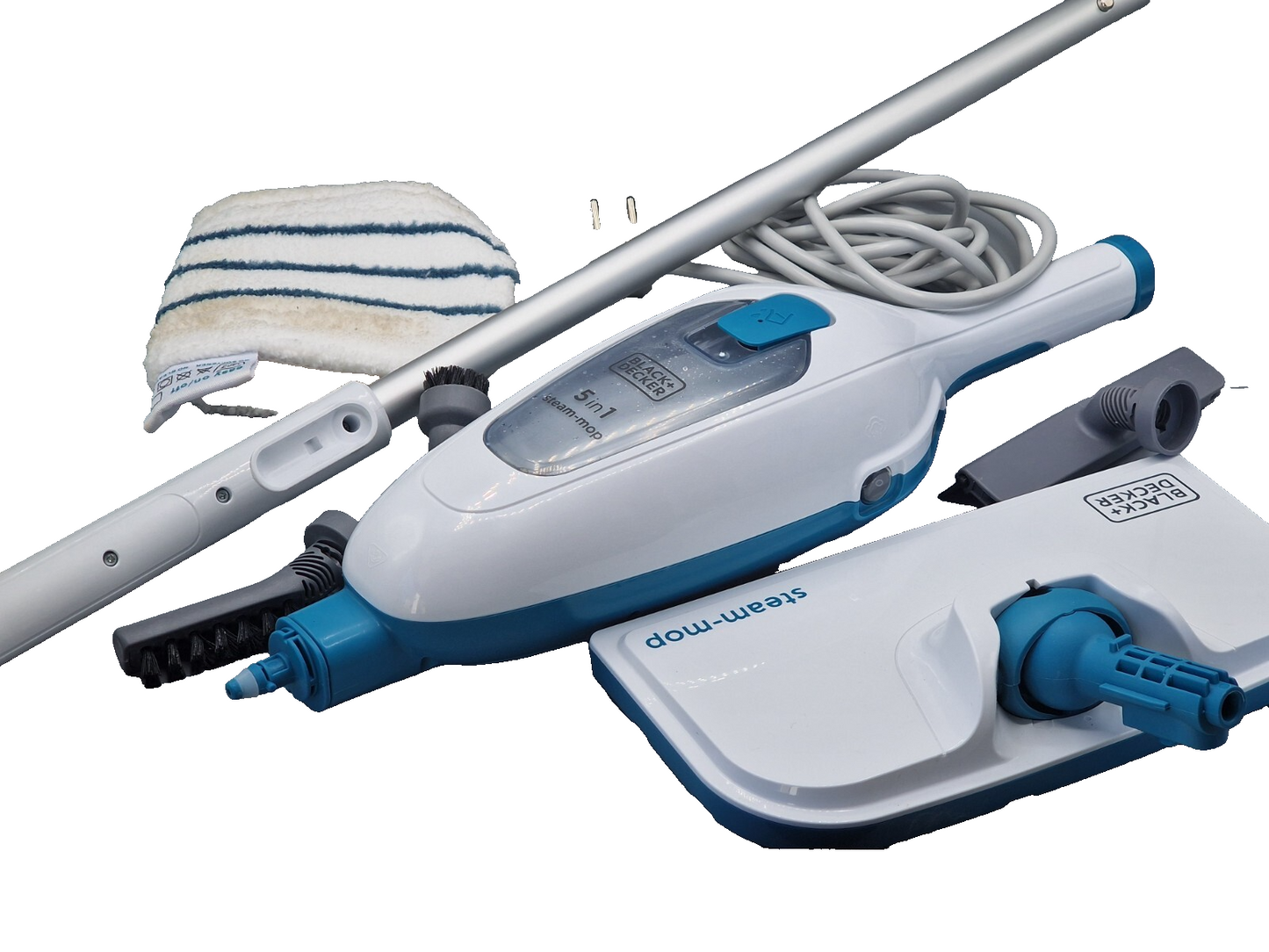 Black+Decker 1.300W 5-In-1 Dampfbesen Steam Mop FSM13E5 Dampfreiniger*