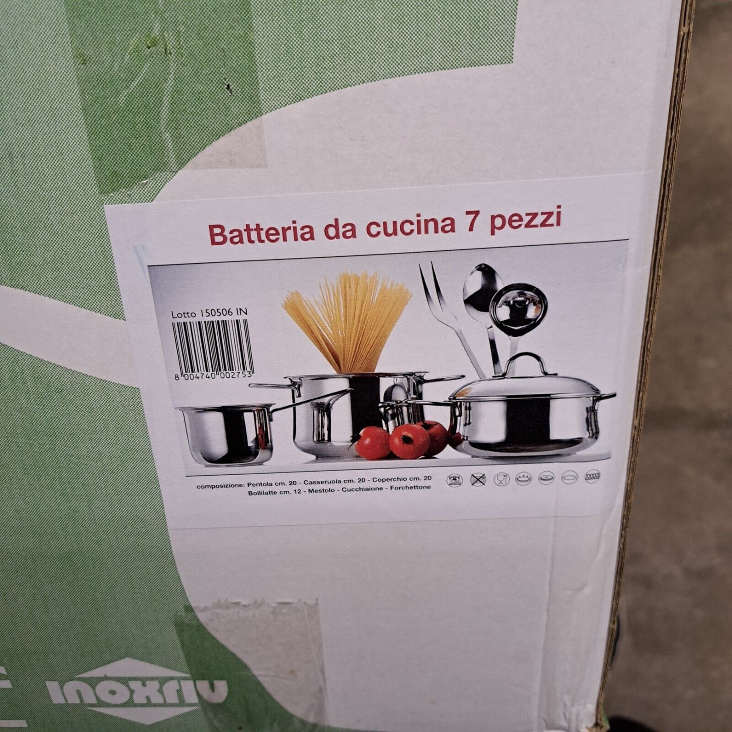 Inoxriv 7 teiliges Kochtopfset, Italien, Hochwertig, Silber Kochen