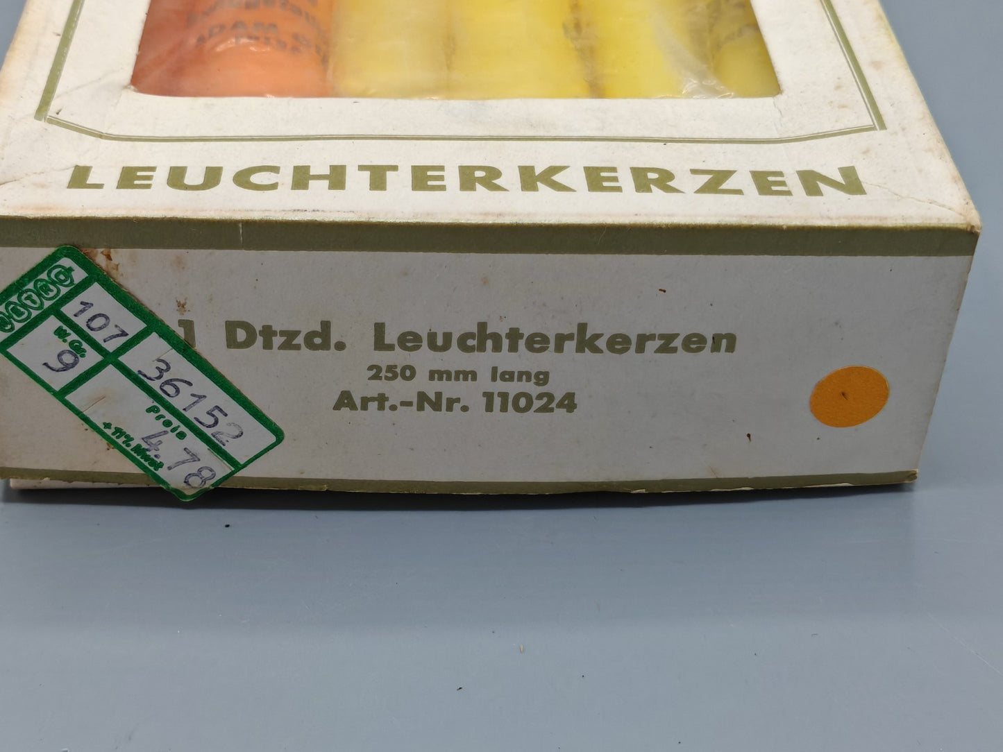 Gies Leuchtkerzen, 250mm lang, 12 Stück, Orange/Gelb