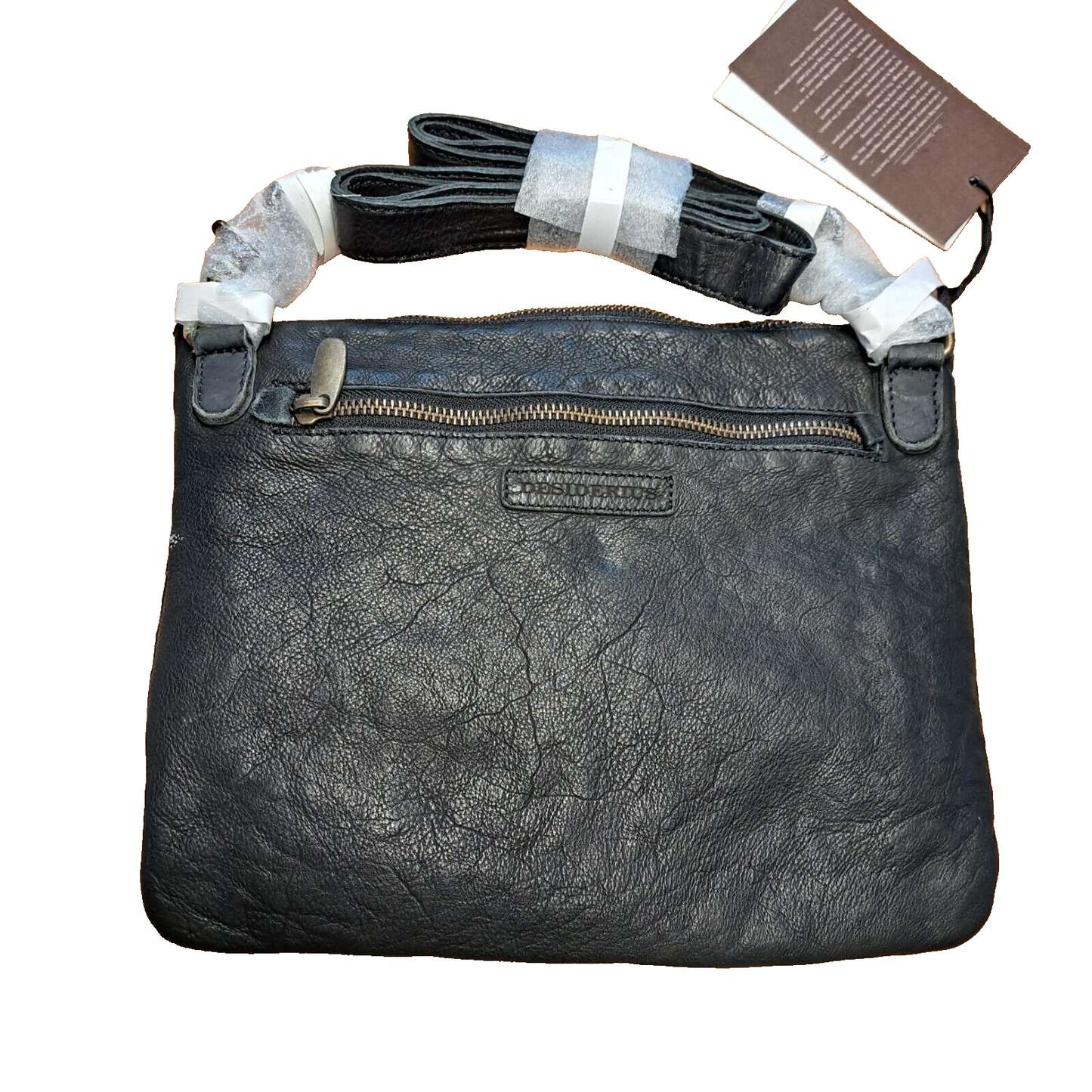 Desiderius Basic Hortus Schwarz Männer-Handtasche, Leder, UVP: 120€