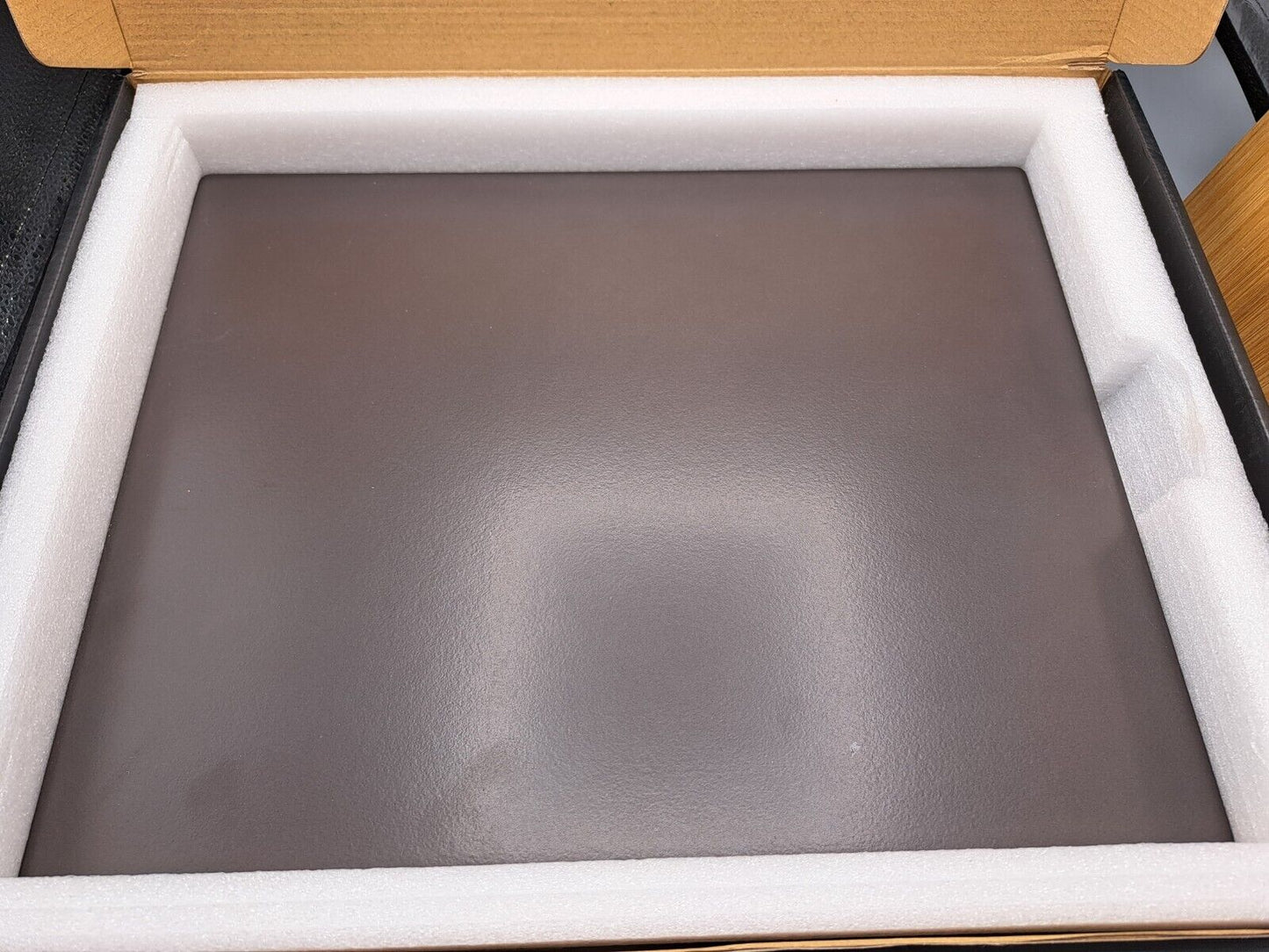 Navaris Glasierter Pizzastein 38x30x1,5cm + Bambus Pizzaschaufel