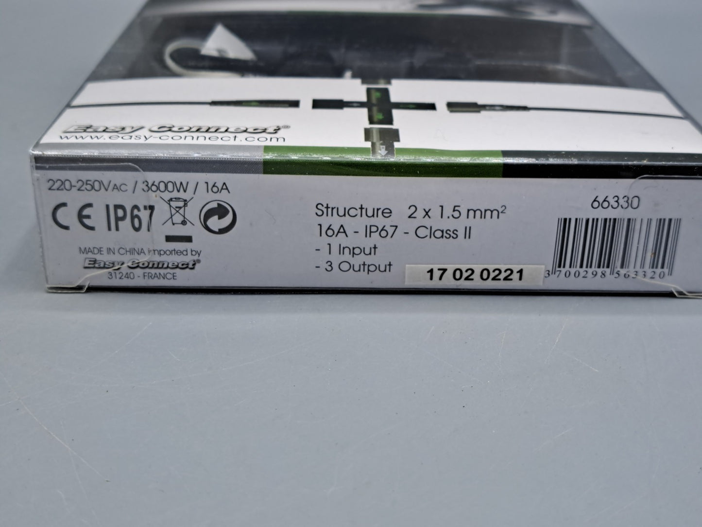 Easy Connect 2x Kabelverbinder 220-250V AC IP67 wasserdicht Verbinder