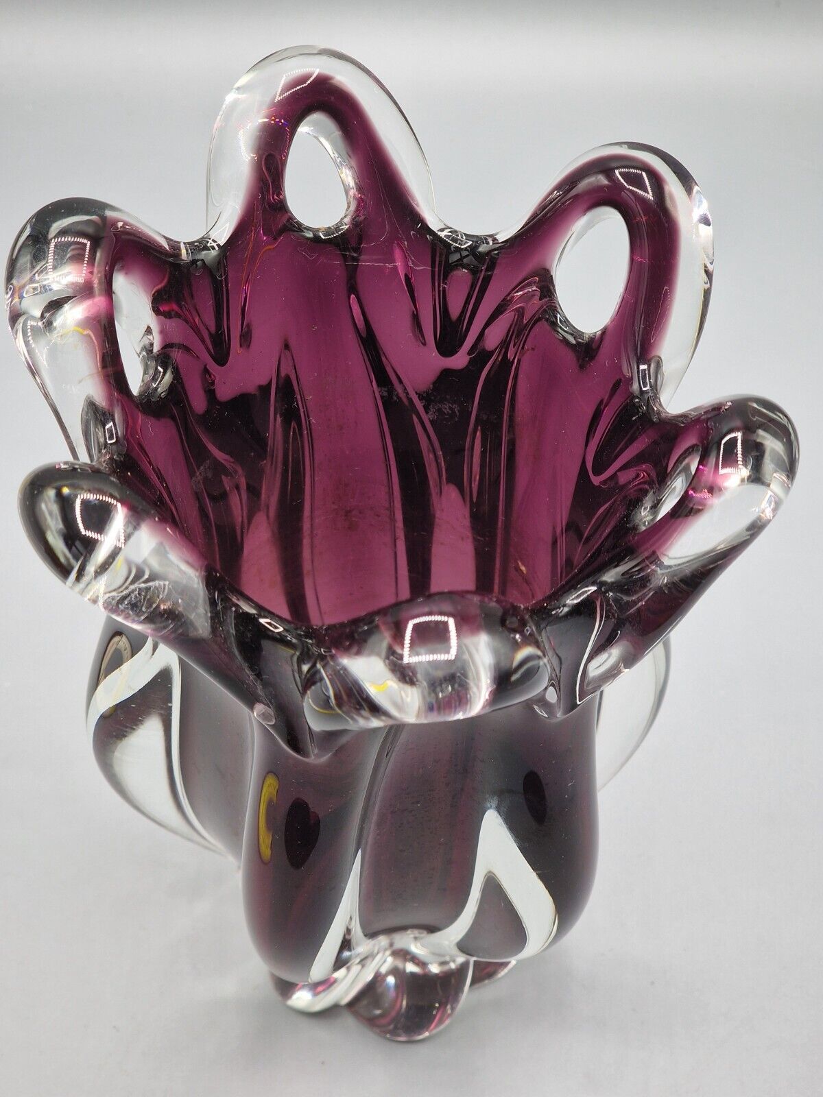 Glaswase, Abstrakt, Sammler, 24cm Hoch