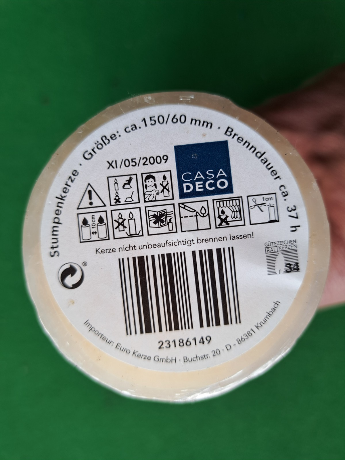 Casa Deco Stumpenkerze 250/60mm 1 Stück