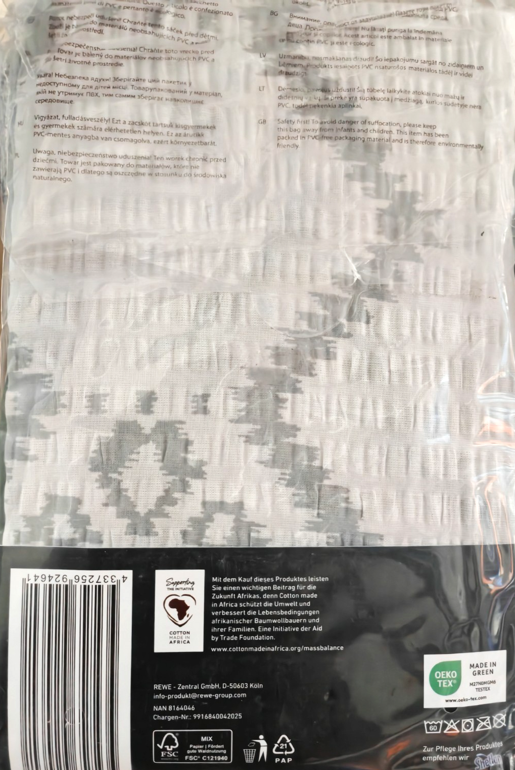 Home Ideas 2x Seersucker Kissenbezug 40x80 cm Baumwolle Reißverschluss Grau E3