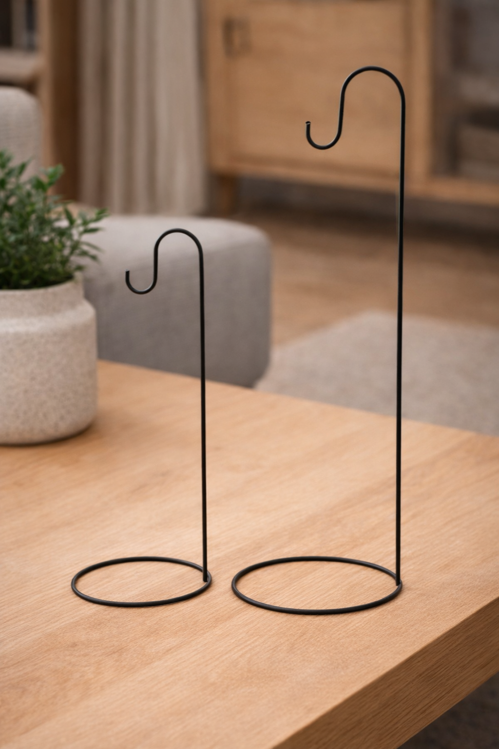 ABELLA Xmas 2 Metall Halter für Hängedeko Schwarz Weihnachtsdeko