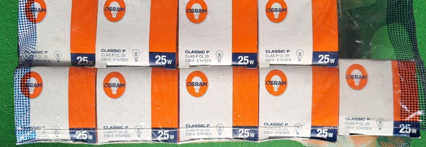 Osram Classic 25W, Glühbirne, 230V, E14, 9 Stück