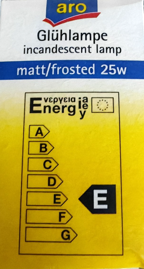 8x aro Glühlampe E27 25W 230V 220lm Matt klassische Glühbirne Leuchtmittel HA34