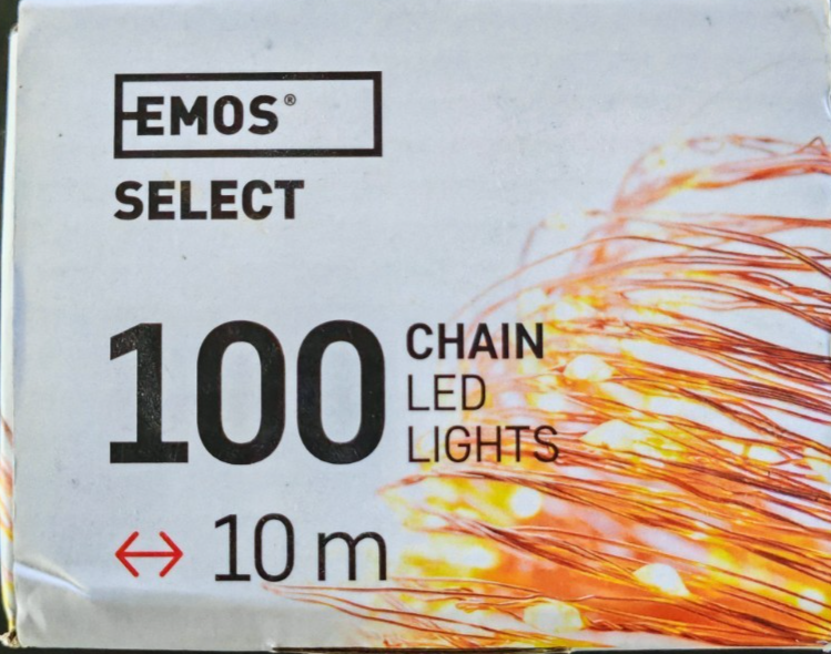 EMOS Nano LED Lichterkette 10m warmweiß IP44 Timer Innen Außen Weihnachten HA35