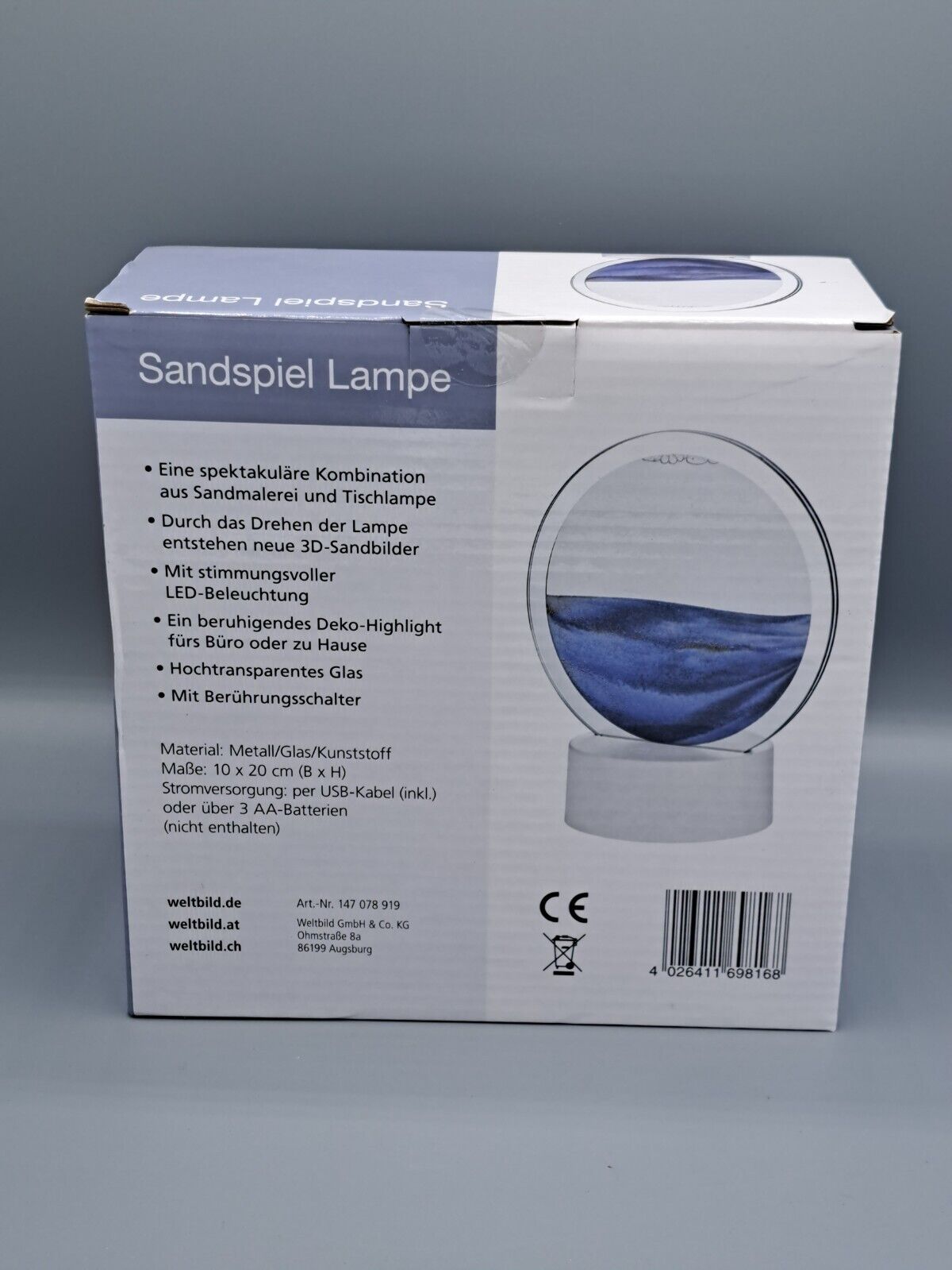Sandspiel Lampe, Moderne Lampe, Hingucker