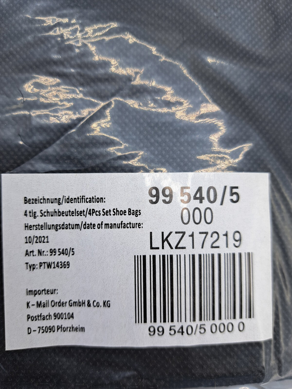 K-Mail Order, 4 tlg. Schuhbeutelset