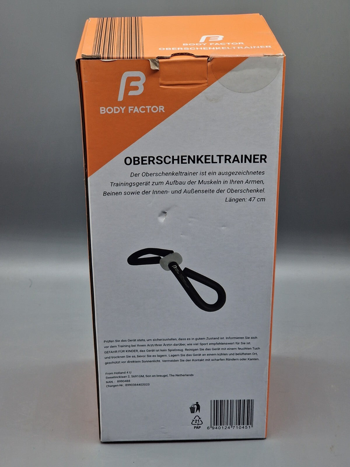 Body Factor Oberschenkeltrainer, Grau/Schwarz