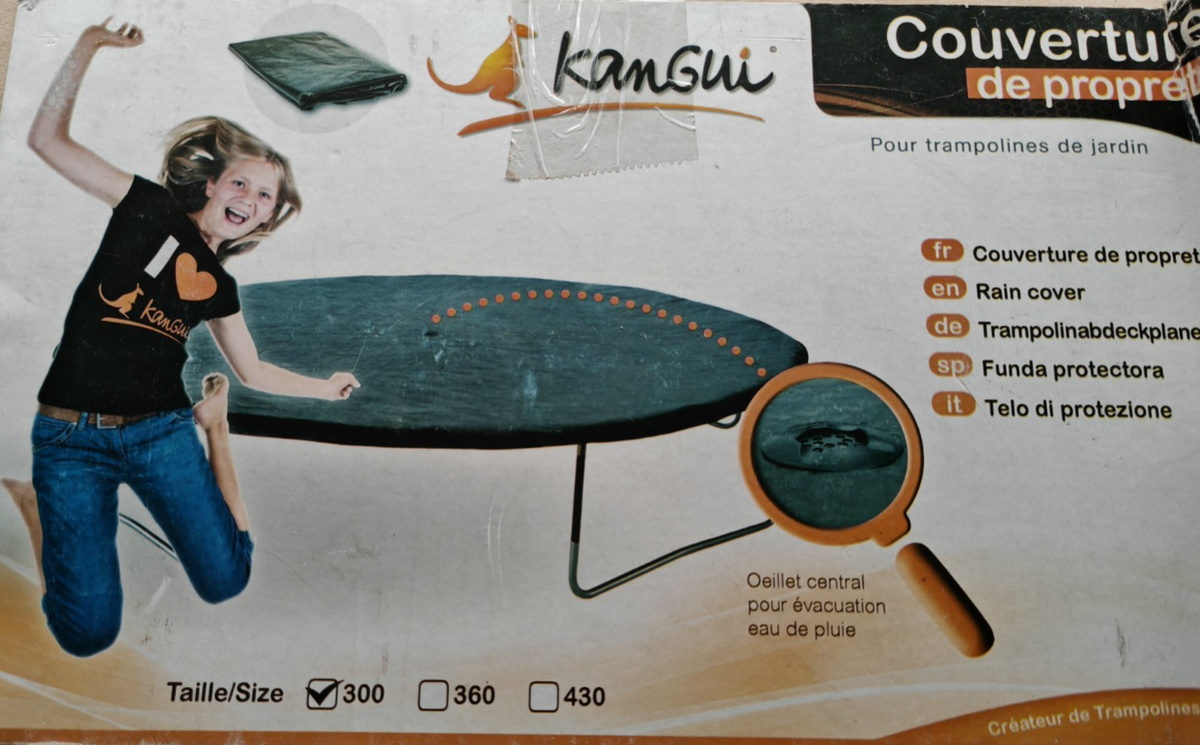 KANGUI Trampolin Abdeckplane Ø300cm Schutzplane Regenabdeckung E2