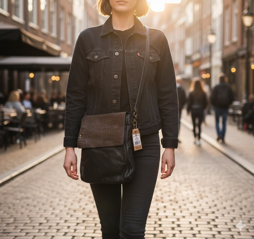 Desiderius Mons Wanda Handtasche Dark Olive Damen Tasche modern