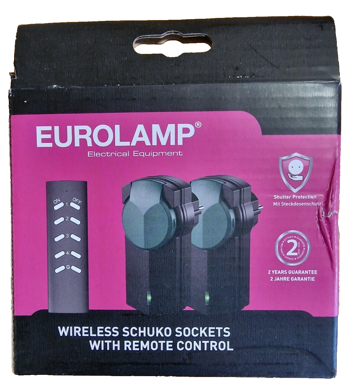 Eurolamp, Wireless Steckdosen, Fernbedienung, 2 Stück
