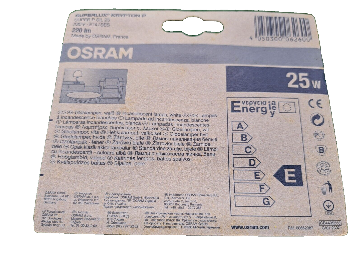 Osram, Glühbirne, Softwhite, 25w, E14, 230V
