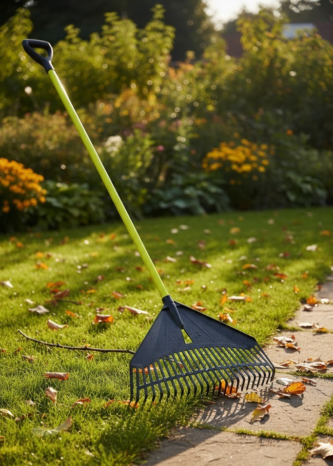 BARICUS Schaufelrechen D-Handgriff 119,5x41cm Gartenwerkzeug robust