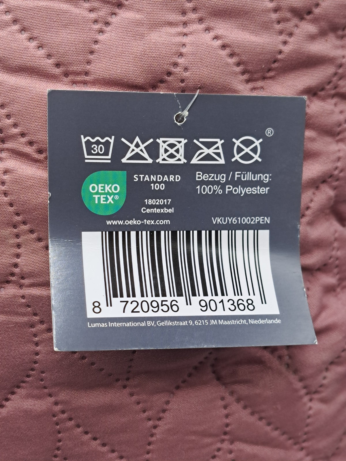 Lumas Dekokissen 45x45cm, 100% Polyester Altrosa