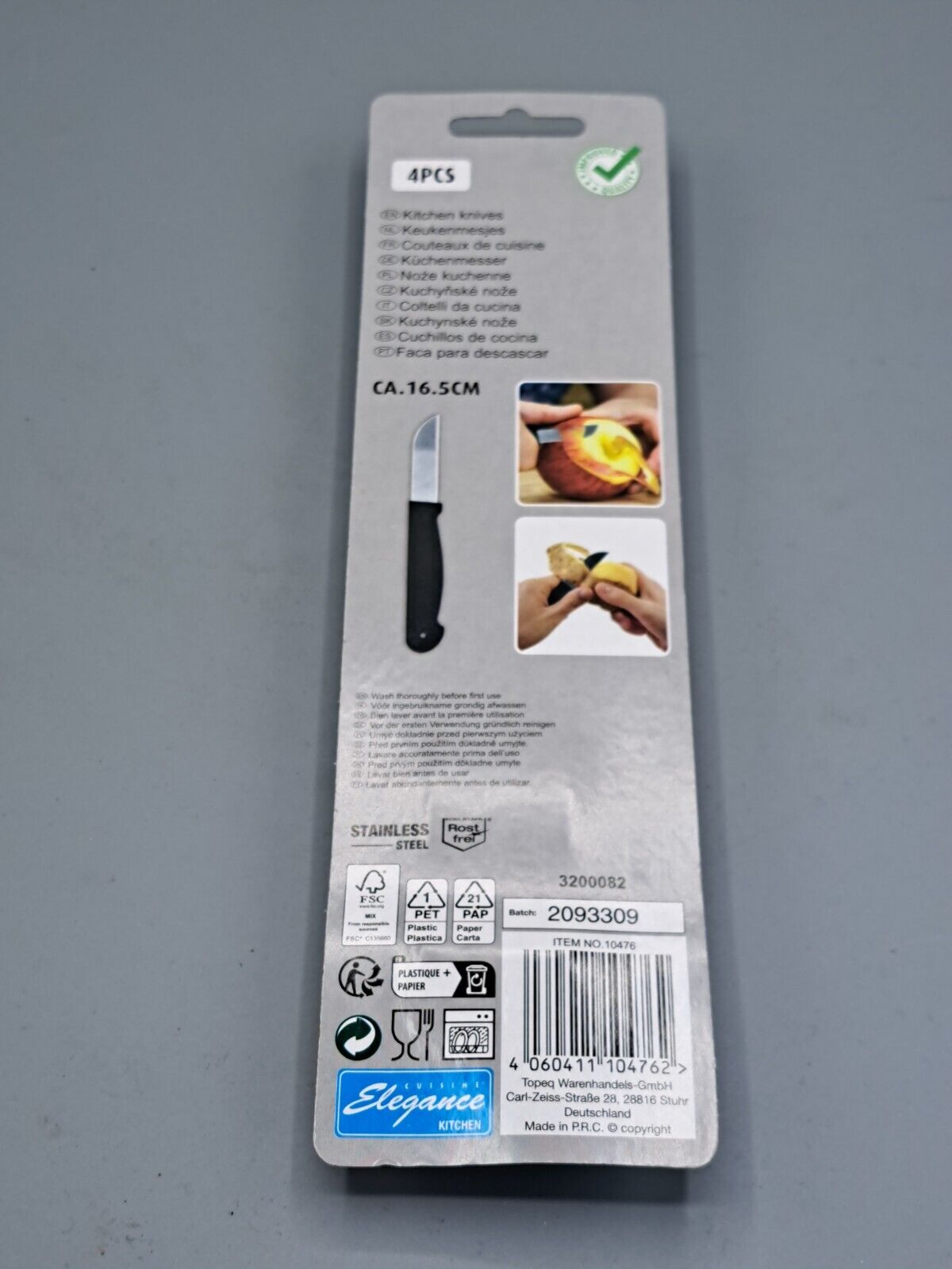 Cuisine Elegance, Küchenmesser, 16.5 cm 4 Stück