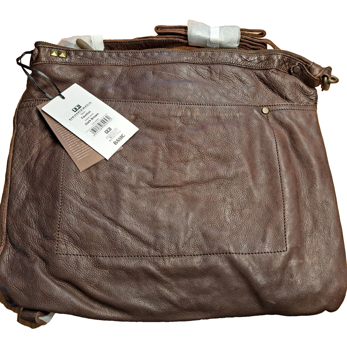 Desiderius Basic Faustus Dark Brown Männer-Handtasche, UVP: 125€, Herrentasche