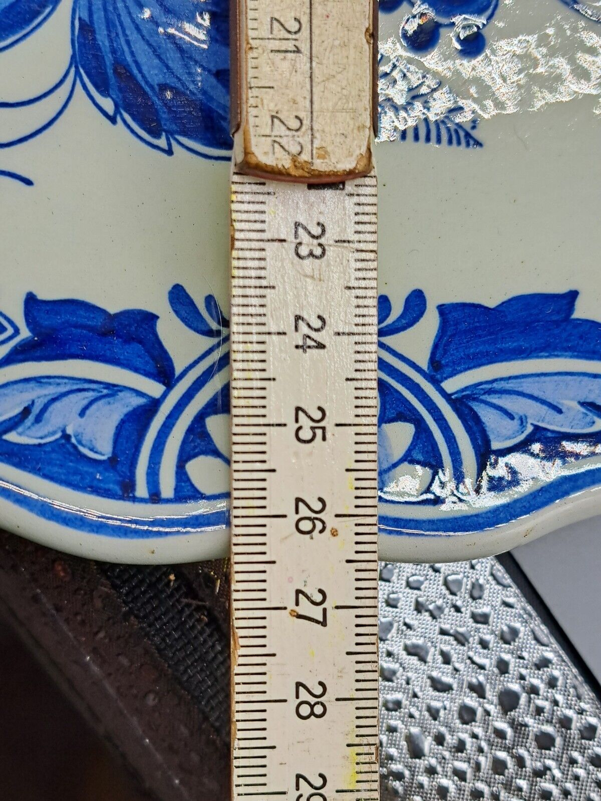 Delfts Holland Porzellan, Handbemalt, Dekoration, Zier-/Wandteller