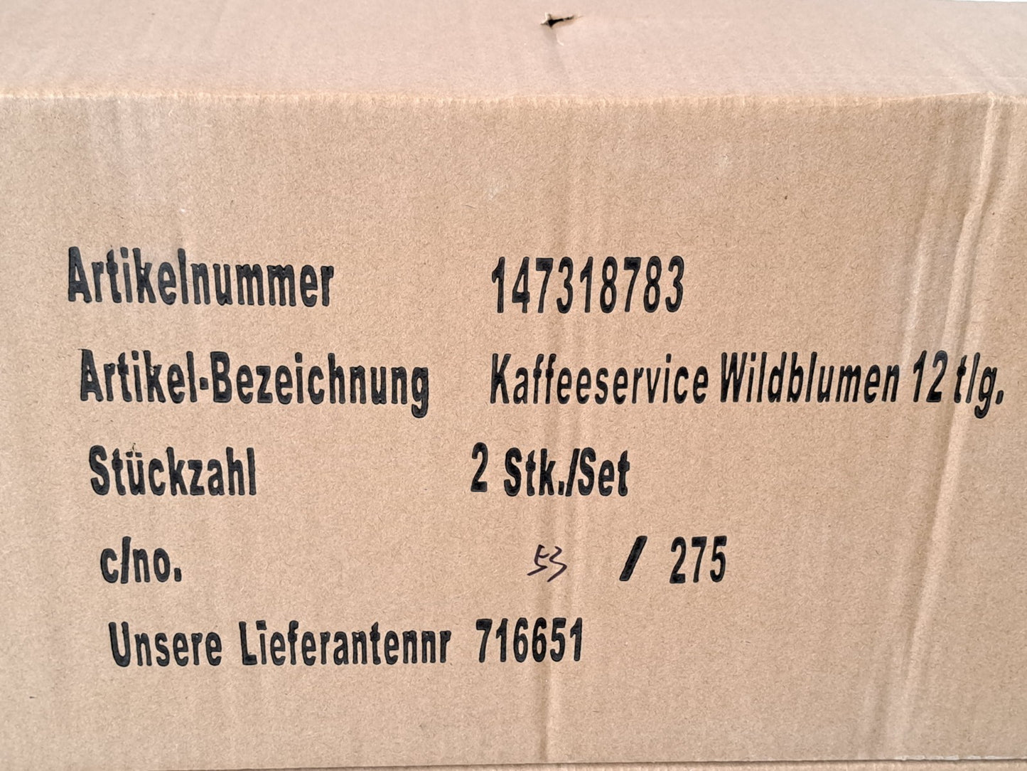 Weltbild Kaffeeservice Wildblumen 12 tlg.