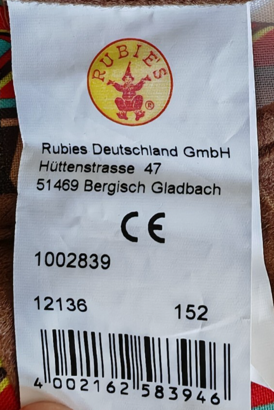 Rubie's Indianerin Kostüm Mädchen Gr.152 Braun Fasching Karneval Wilder Westen