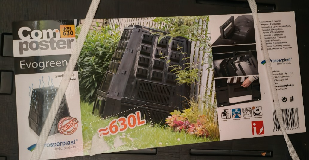 EVOGREEN Kompostierungsanlage 630 L | Schwarz 900×910×1070 mm